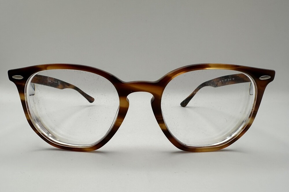 Ray-Ban RB 7151 5797 Tortoise Eyeglasses Frames 50-19-145 Hexagonal Brown Mens